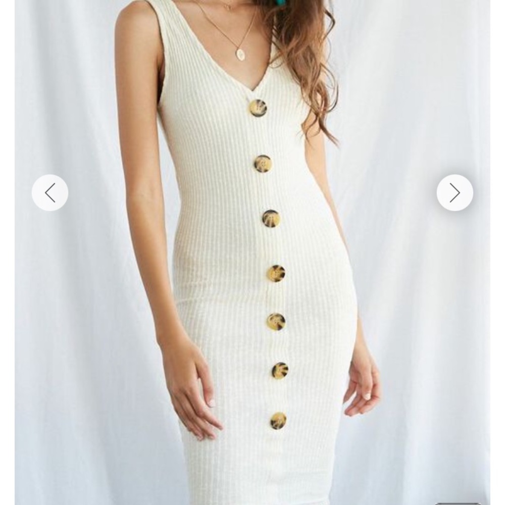 Knit Dress with faux buttons